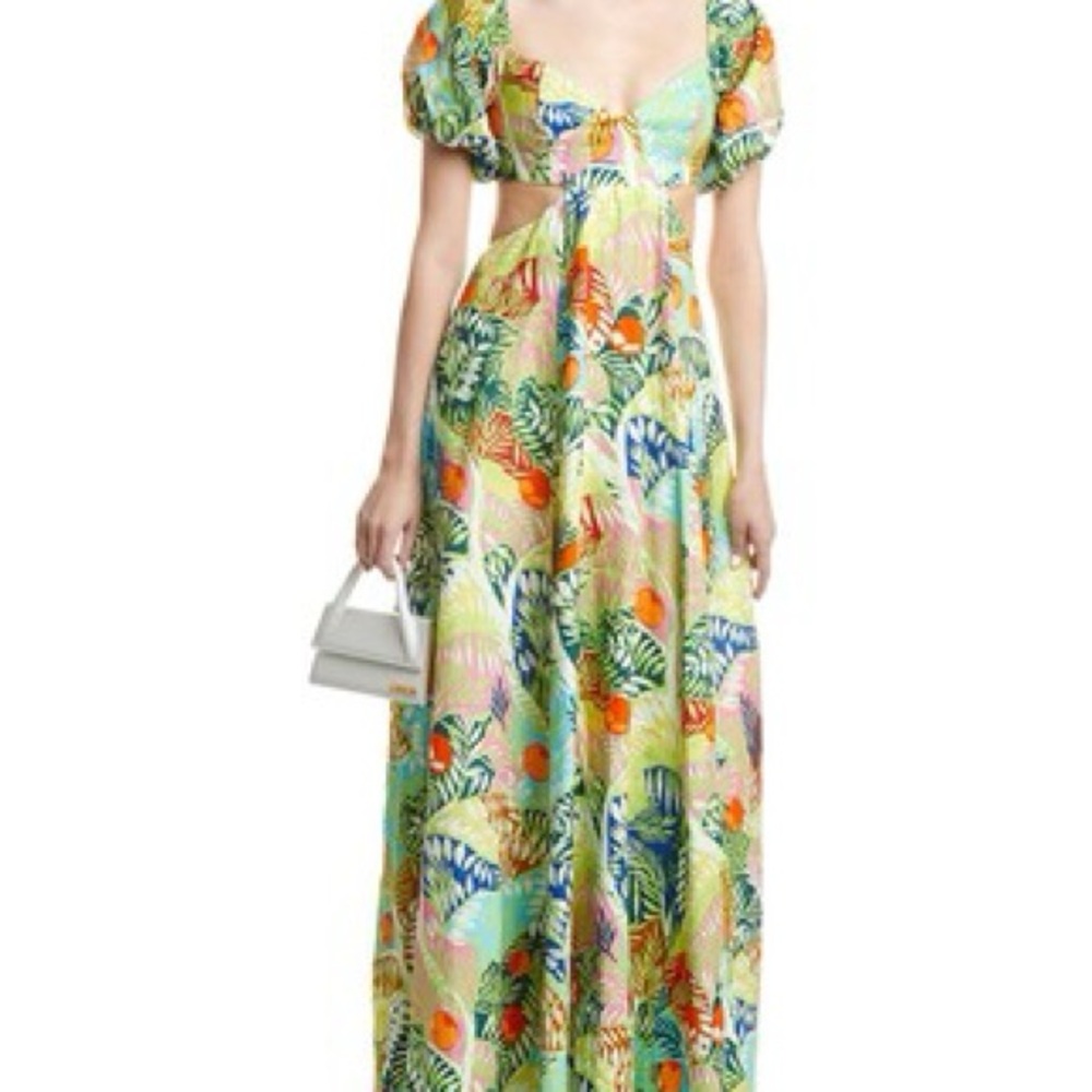 Staud Coliseum Linen Maxi Dress